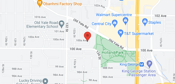 map of 13314 100A AVENUE